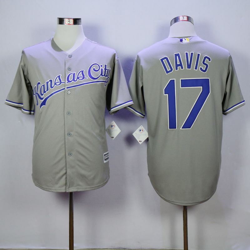 Men Kansas City Royals #17 Davis Grey MLB Jerseys->kansas city royals->MLB Jersey
